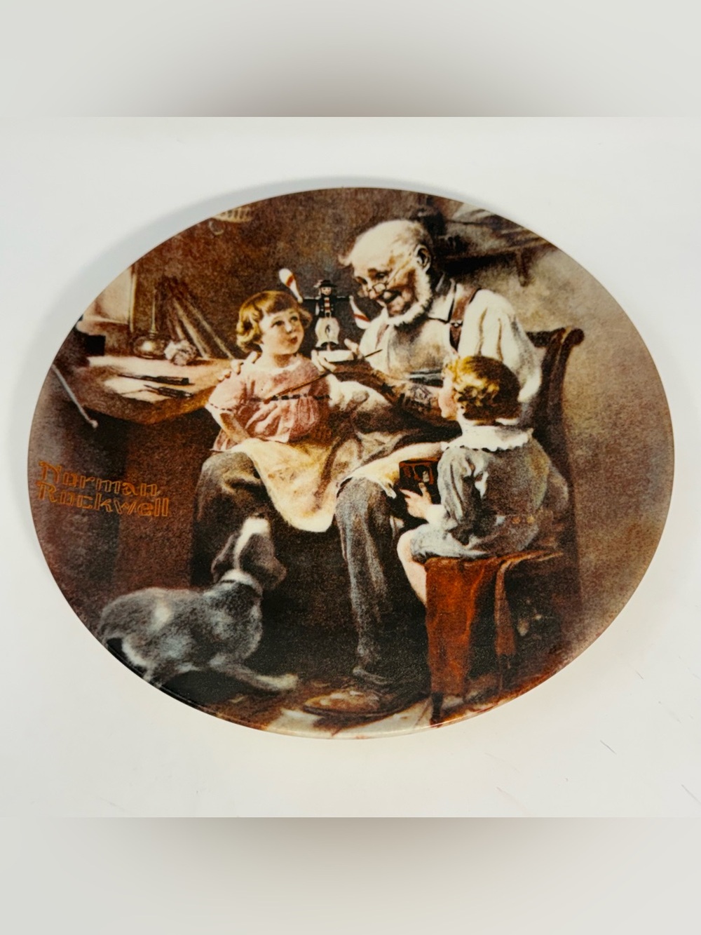 Norman Rockwell 1977 "The Toy Maker" Collector Plate